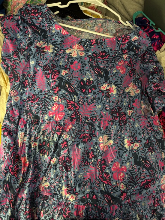 Lilly Pulitzer Dresses & Skirts - Floral Tiered Blue & Pink long Sleeve Dress